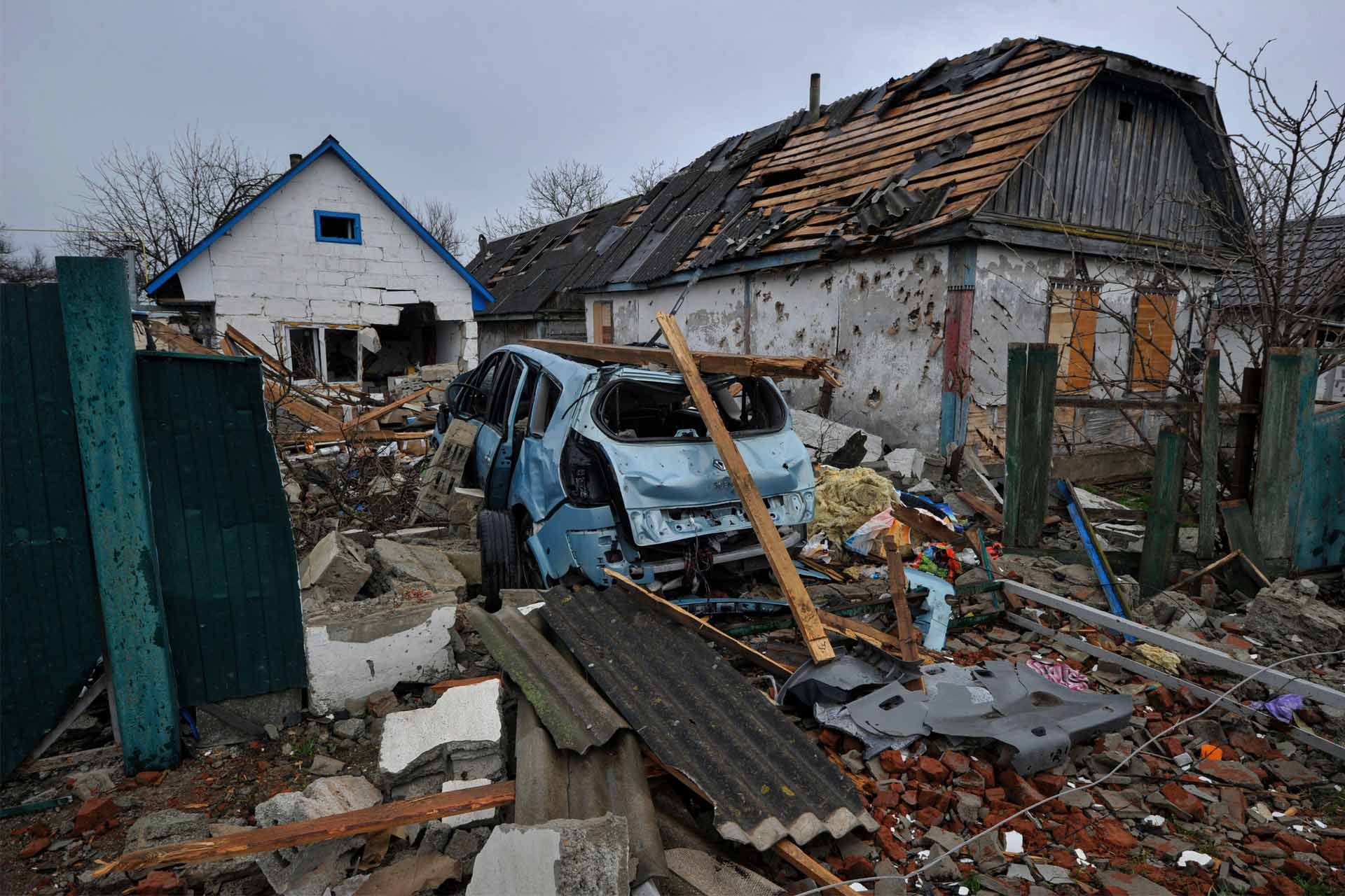 Damage in Havronshchyna village